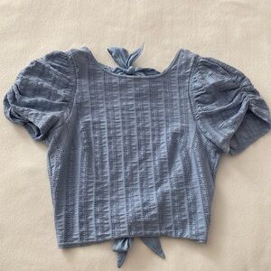 Free People baby Blue Blouse